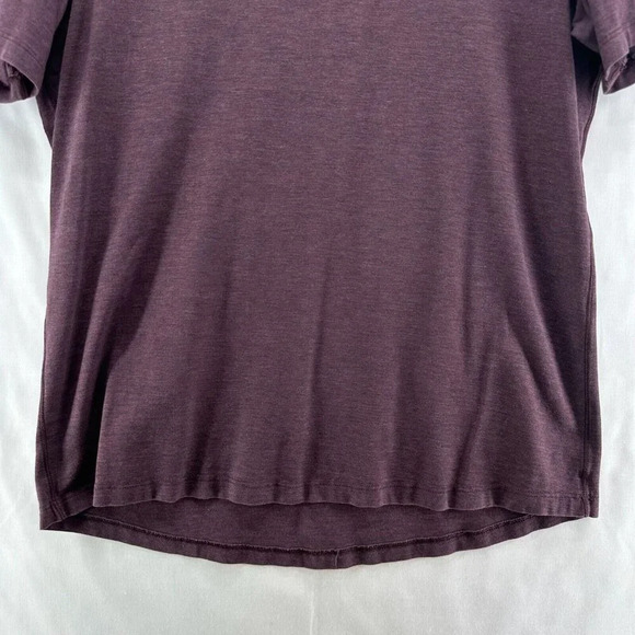 Lululemon Shirt Mens Size M Crewneck Short Sleeve Jersey Heather Purple - Picture 4 of 10